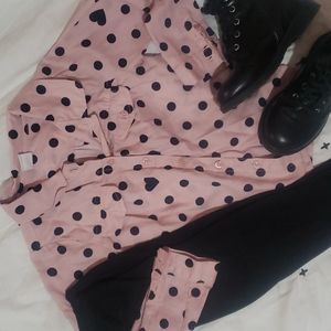ADORABLE Gap shirt & black leggings (=2pc bundle)